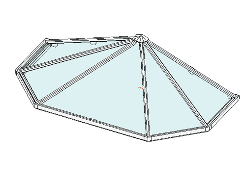 Aluminiumvordach Athen1 schematisch